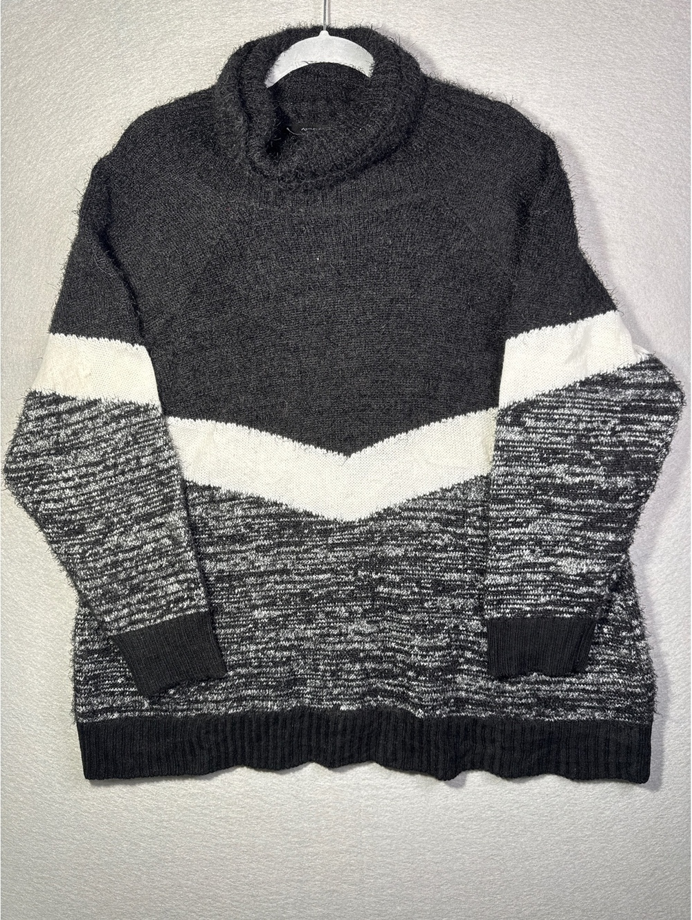 Ashley Stewart Women's 4X Colorblock Turtleneck Sweater